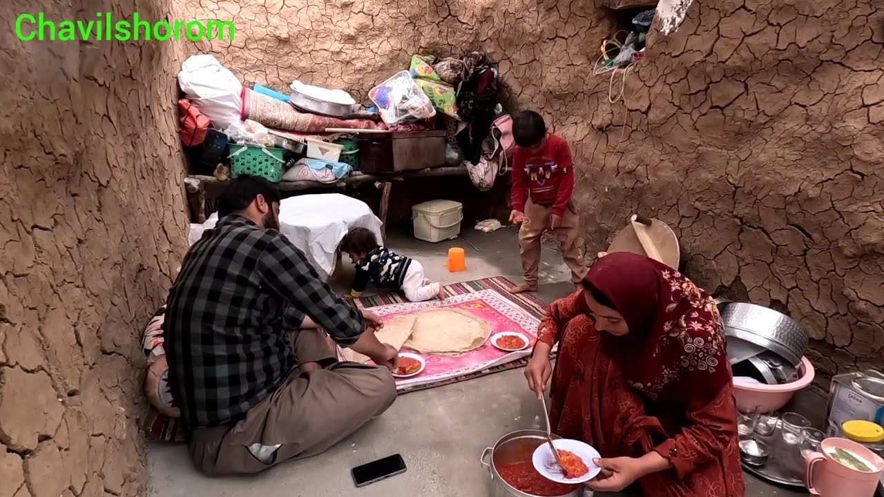 Baking bread over gas flames and Mehdi's efforts to strengthen the house