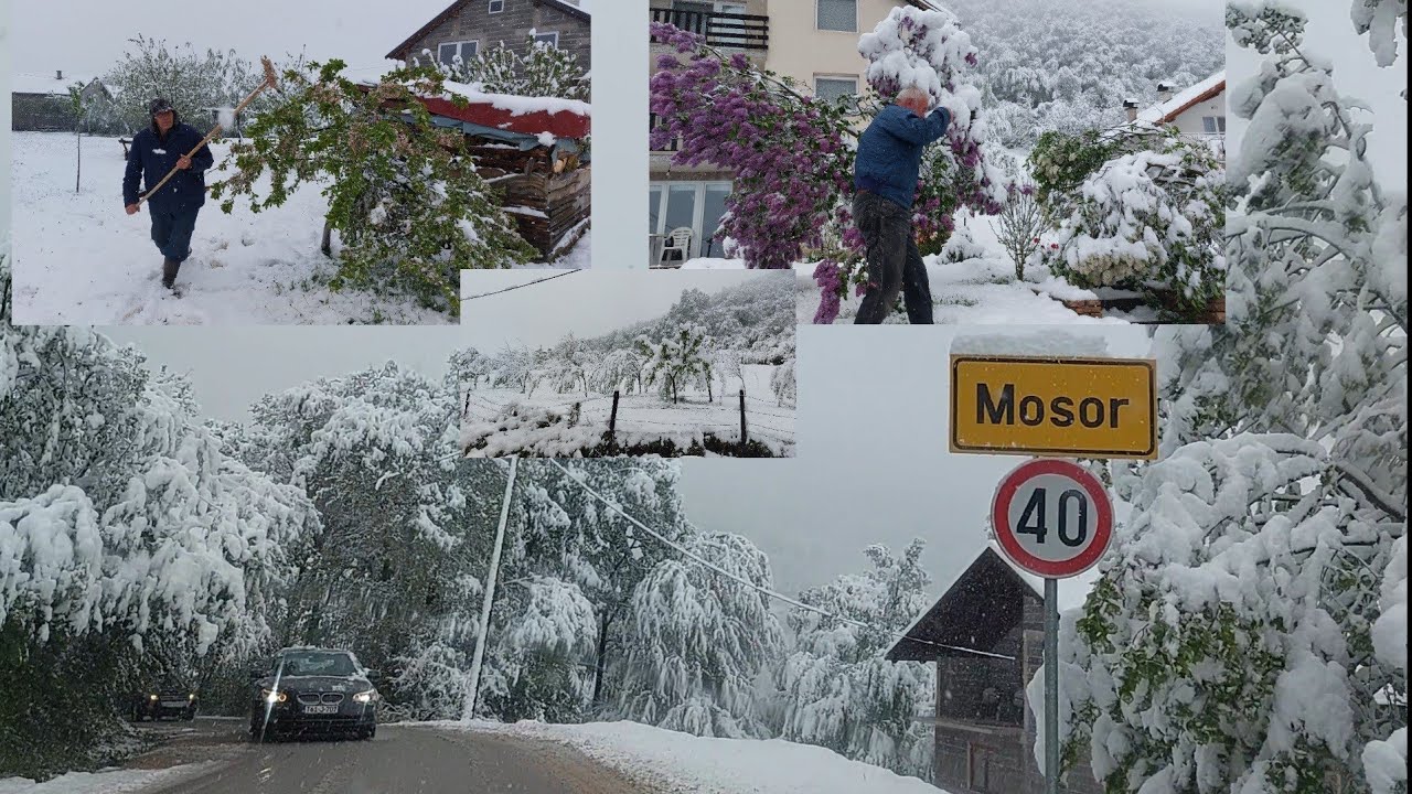 SNIJEG U APRILU NANIO VELIKE  ŠTETE  U SREDNJOBOSANSKIM SELIMA,SELA BEZ STRUJE