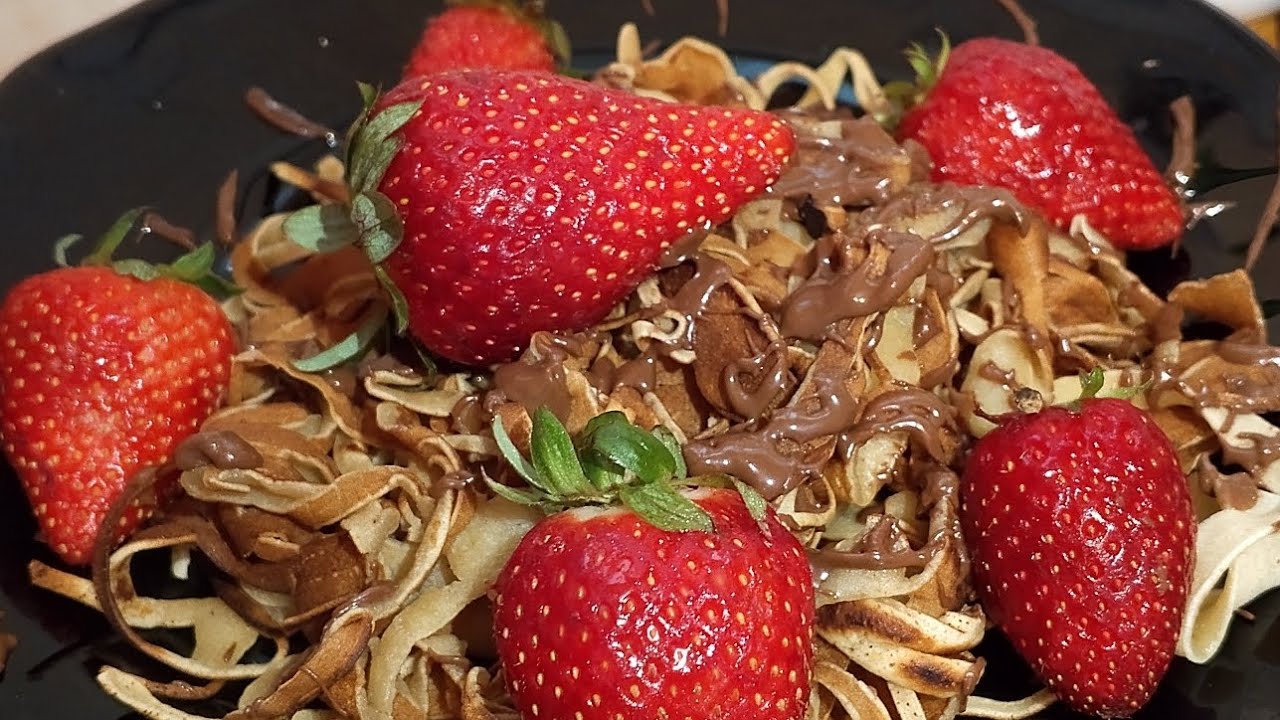 كريب ناجح كريب فوتشيني كريب سباغيتي لذيذ جداا وسهل تحضير  Very delicious fettuccine crepe