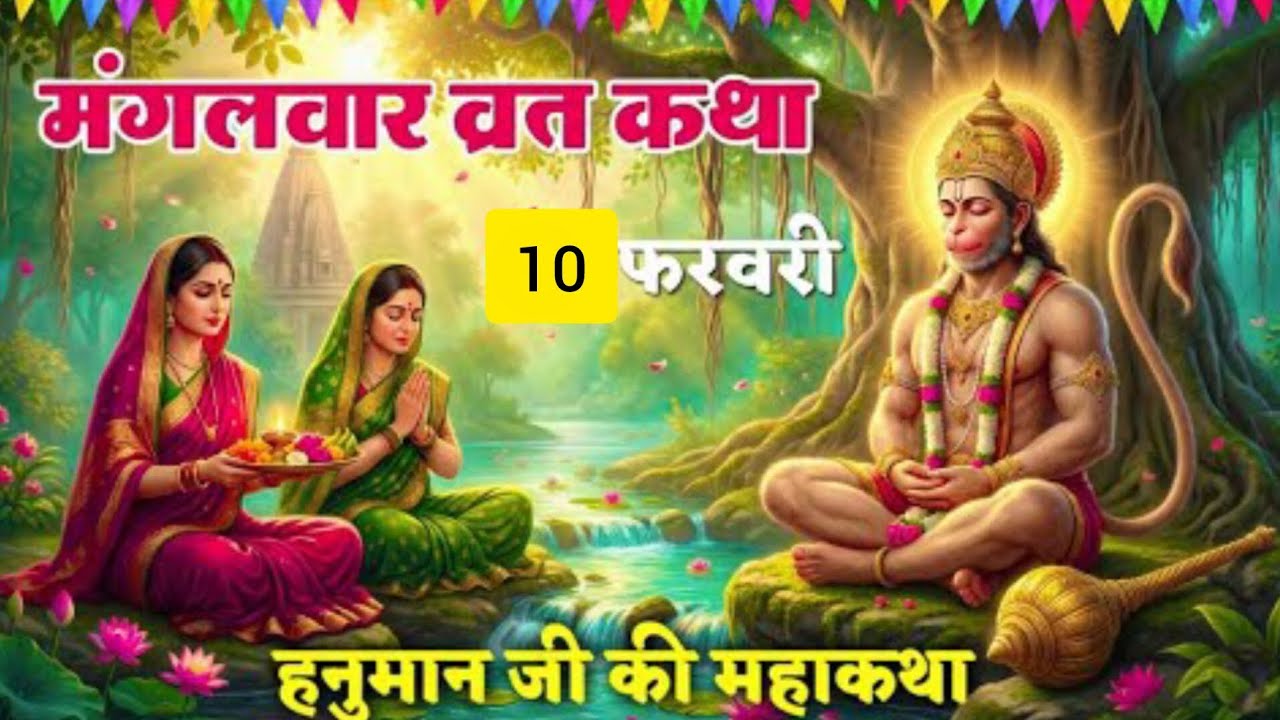 🚩💐मंगलवार व्रत कथा 🚩 हनुमान जी की सच्ची पौराणिक कथा | संकट कटते हैं | Mangalvar Vrat Katha