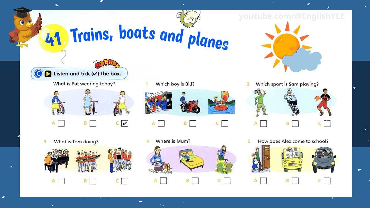 Fun for Starters 4th Edition | Trains, Boats And Planes | 41C - Page 87