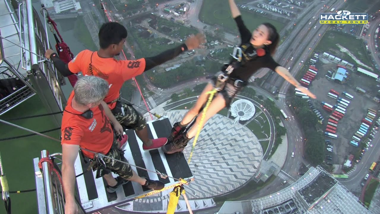 World Highest (Guinness World Records) BUNGY in Macau: Backflip Experience