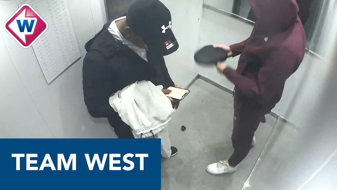 Verdachten beroving bekijken hun buit in de lift - Team West