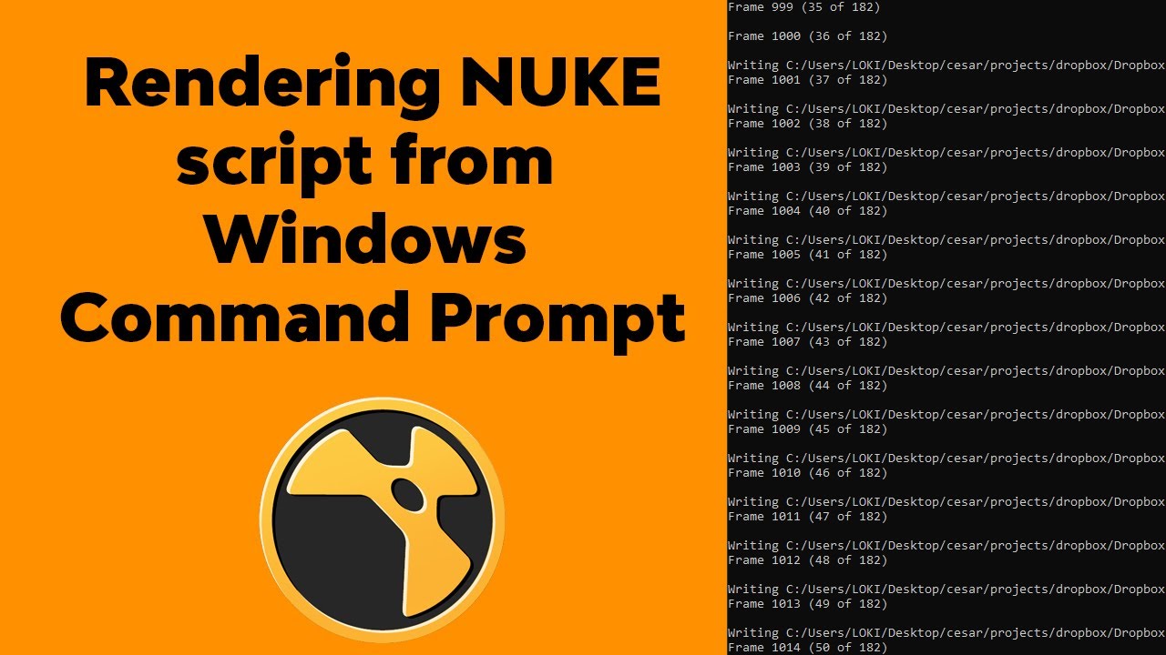 Rendering a Nuke script externally using Windows Command Prompt