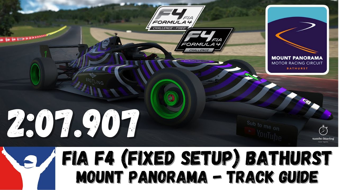 iRacing FIA IR04 F4 Mount Panorama Guide - 2:07.907 (Using Fixed Setup) - Bathurst Track Guide