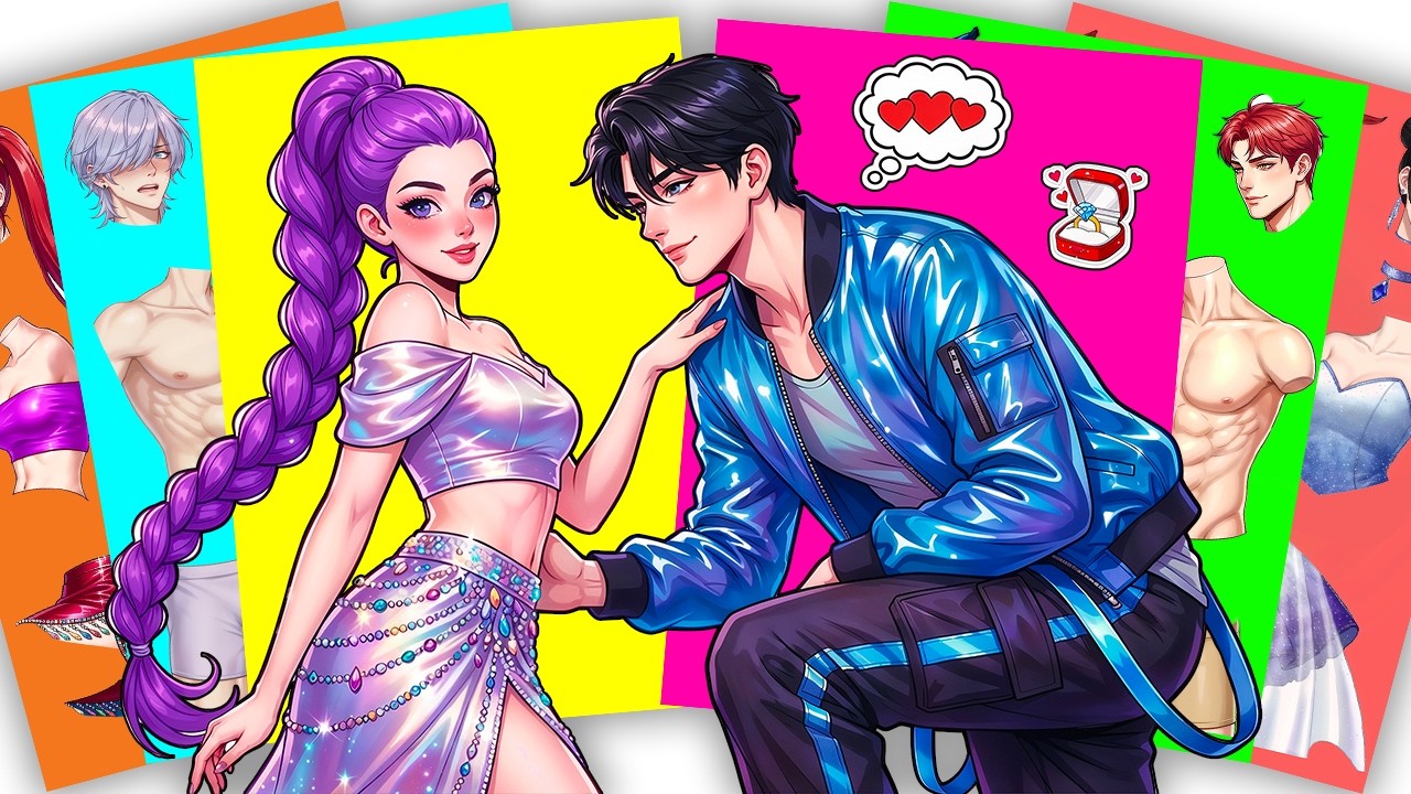 My futuristic prince! ♥️💜 HUNTRIX RUMI x SAJABOYS JINU - KPOP DEMON HUNTERS | Sticker Book DIY