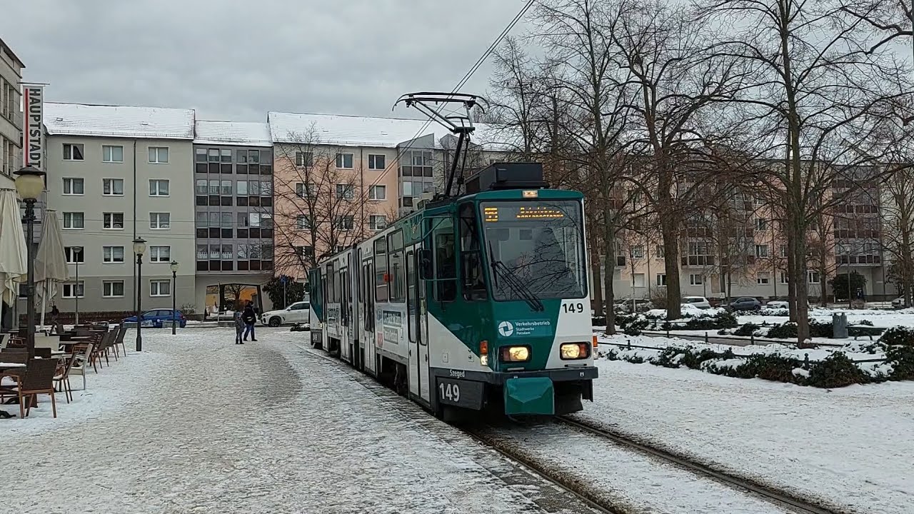 Tram Potsdam | Mitfahrt auf der Kompl. 99 Von Platz der Einheit./Nord bis Fontanestraße im KT4DC 149