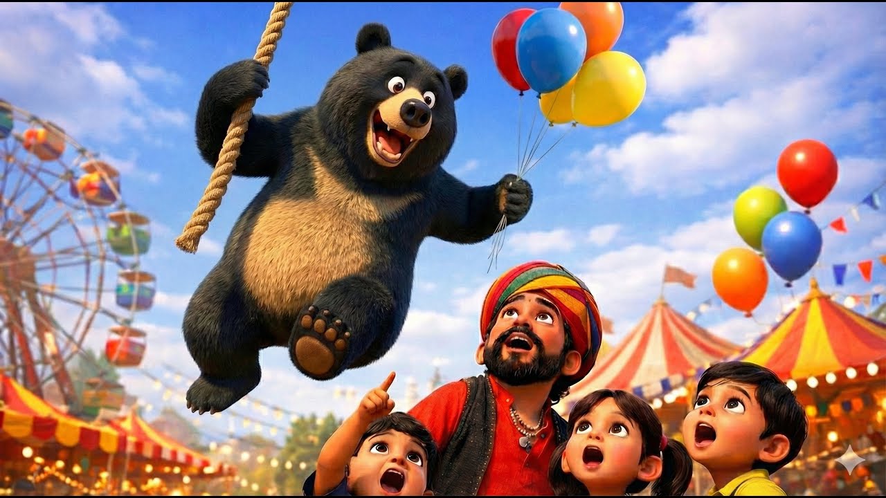 कल्लू मदारी आया | Kallu Madari Aaya | भालू नाचा 🐻 | Hindi Rhymes for Kids | Kids Cartoon Song