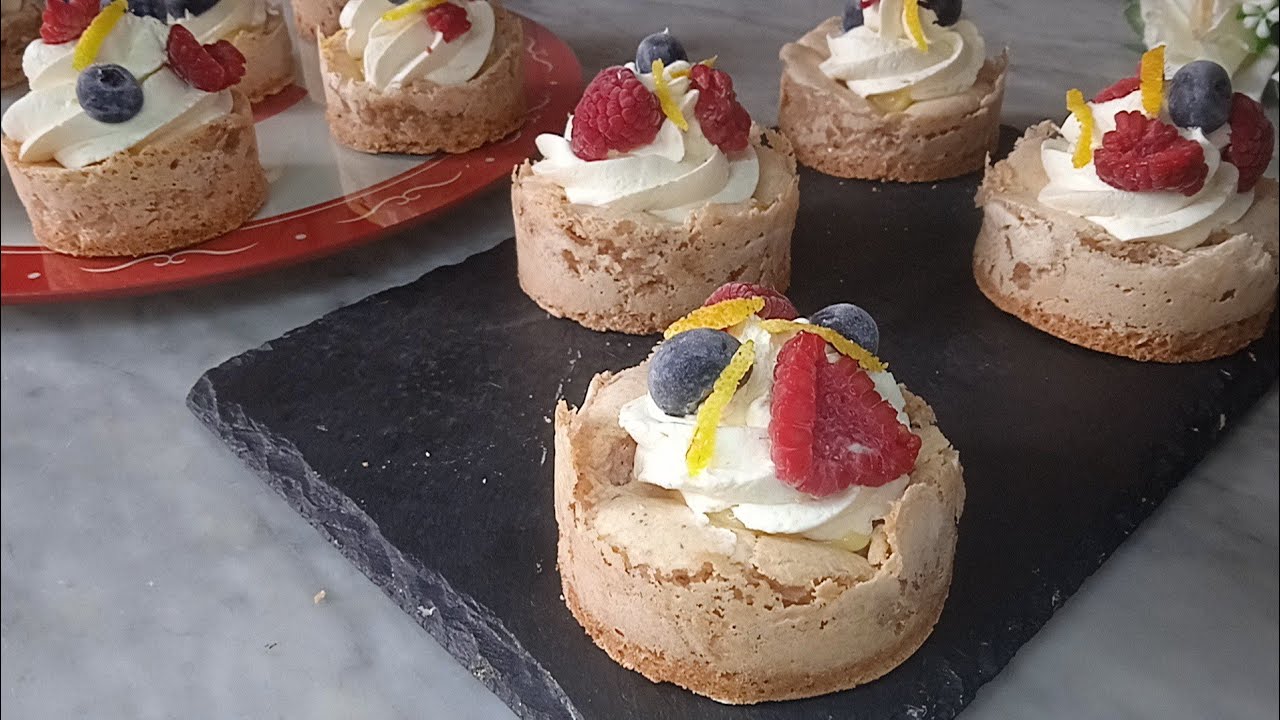 recette tarte dacquoise طارت الداكواز بكريمات رهيبة من اليوم كوني شاف في بيتك