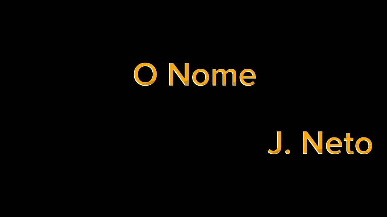 J. Neto - O Nome playback