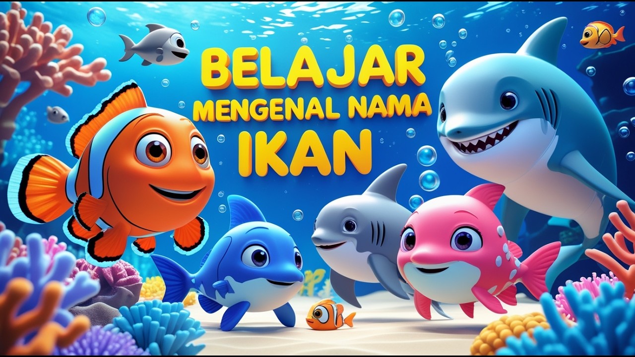 Bermain Air dan Belajar Nama Ikan Lucu