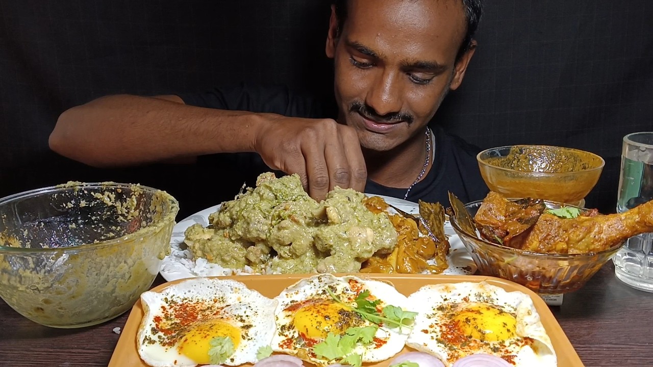 Hi i am back Unlimited White Rice & Pepper Chicken Challenge | Egg Half Boiled | ASMR Indian 🍚🌶️