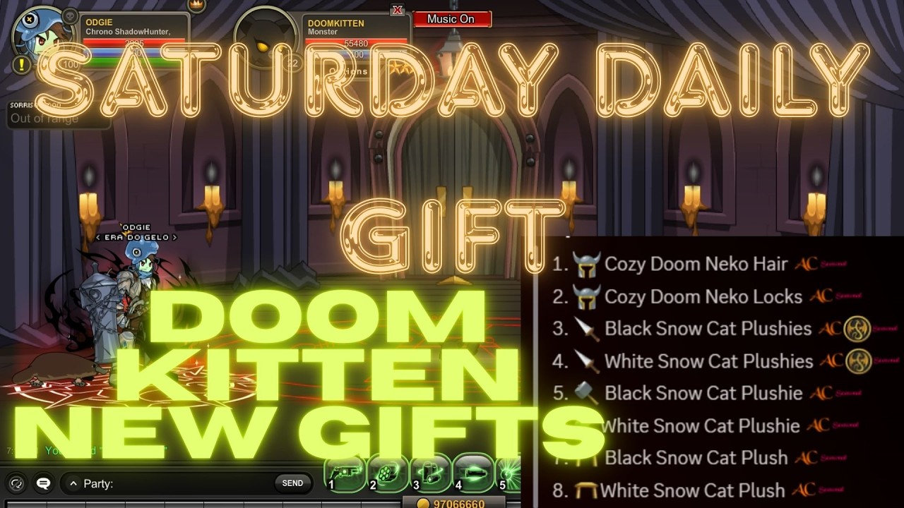 AQW | Sartuday Daily Gift 🐈&zwj;⬛Doom Kitten New Gifts🐈&zwj;⬛ 🚀/Join  doomkitten