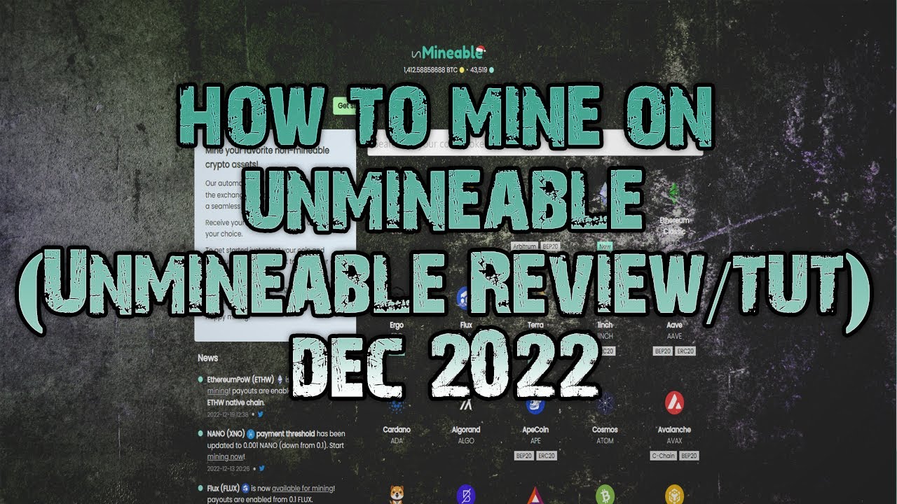 How To Mine On Unmineable | Unmineable Review/Tutorial | Dec 2022 | Mining Tutorial | GPU Mining |