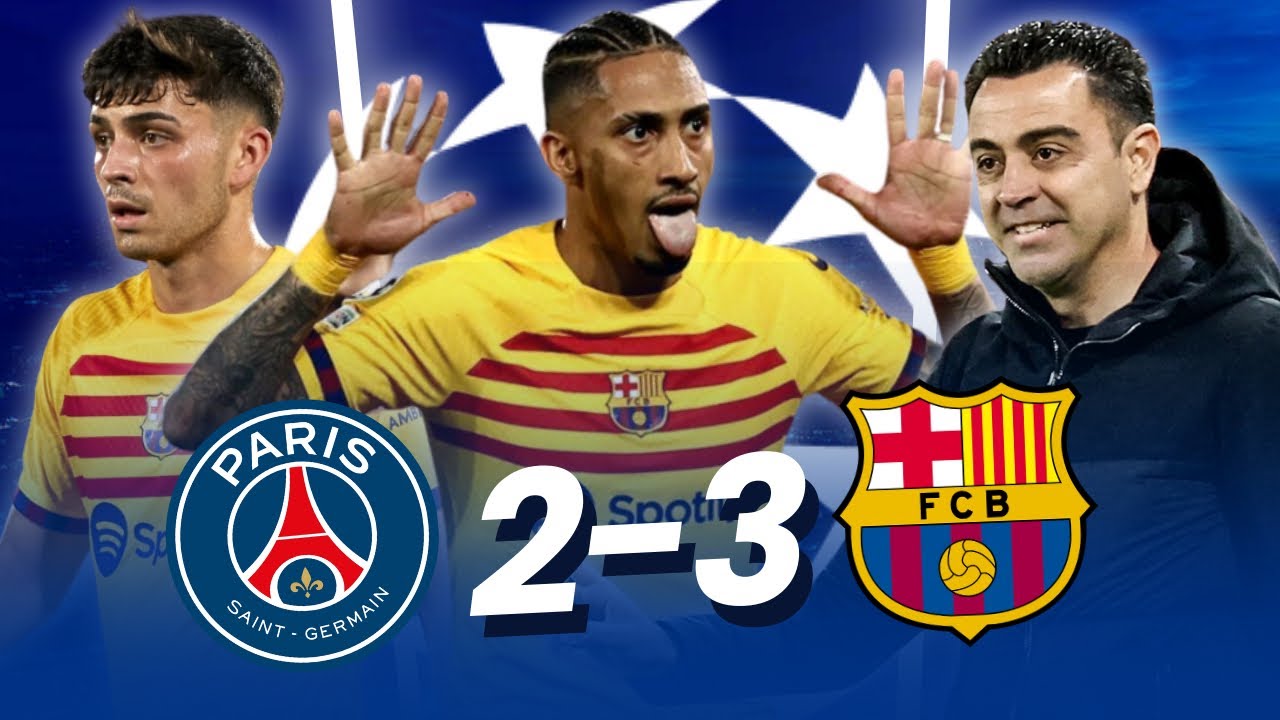 PSG 2-3 BAR&Ccedil;A - Raphinha Dream Game, Pedri World Class & Xavi Masterclass Ball #psgvsbarcelona #ucl