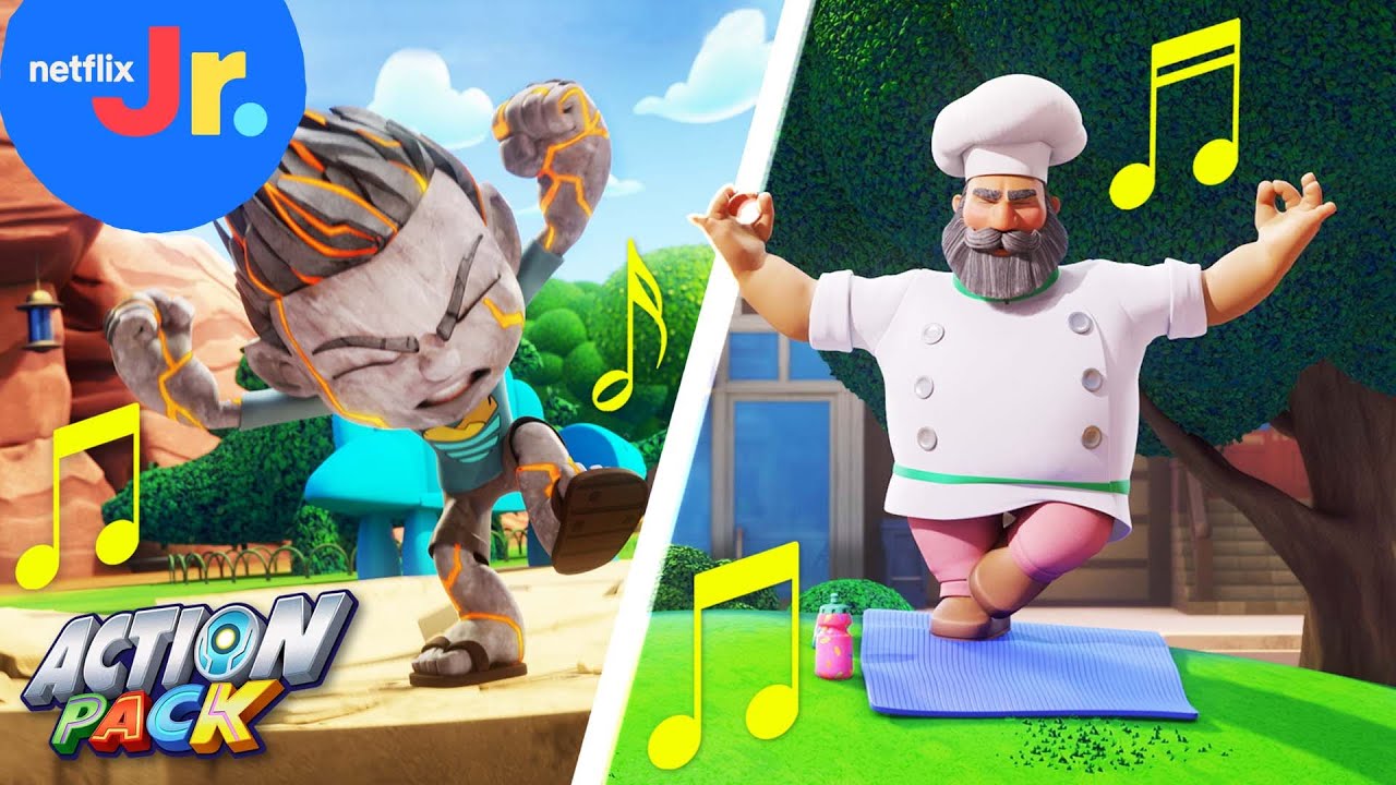 Calm Body 🧘 Calm Mind 🧠 Action Pack Mindfulness Song 🎵 for Kids | Netflix Jr. Jams