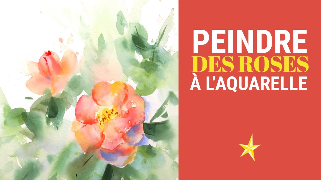 Peindre des roses à l'aquarelle - Facile