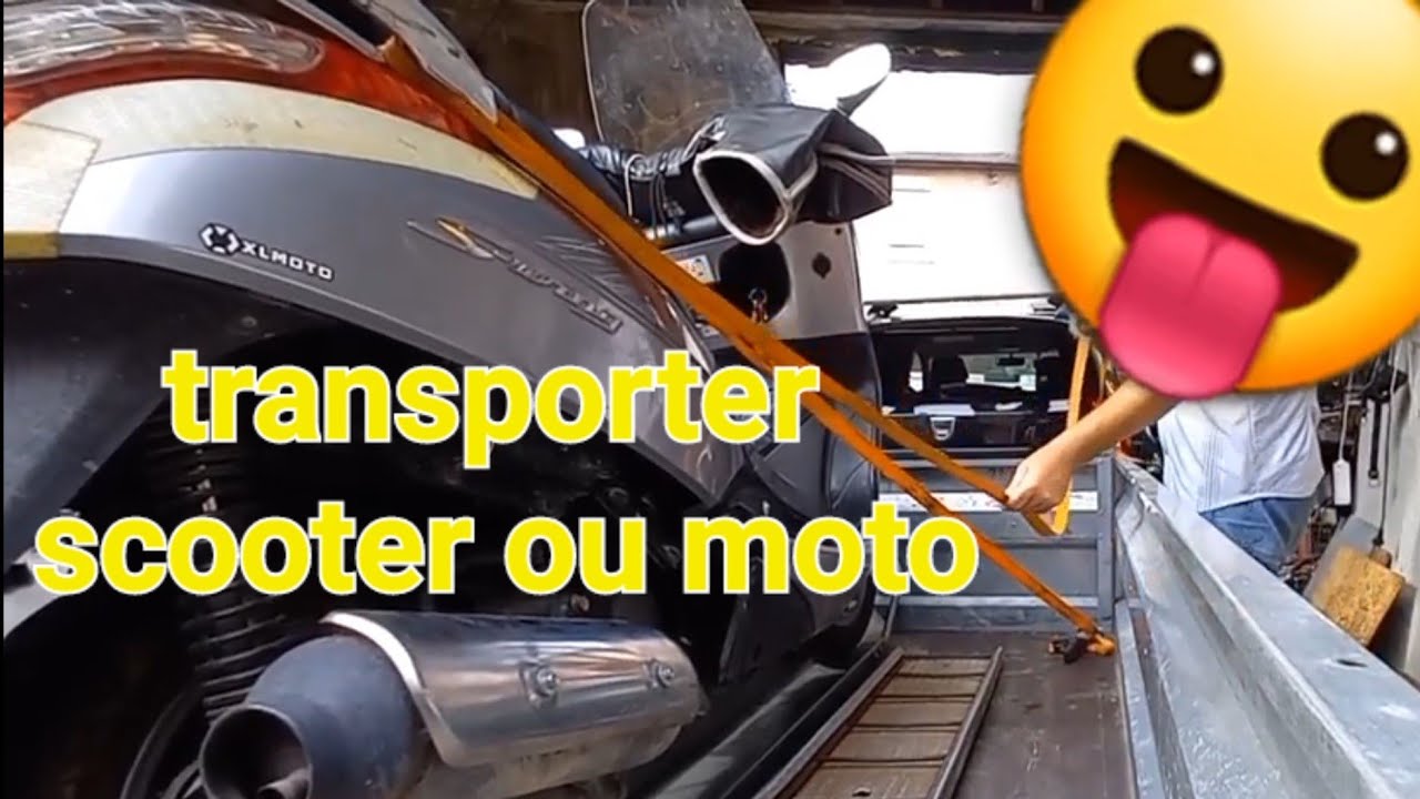 comment transporter et attacher moto ou scooter sur remorque