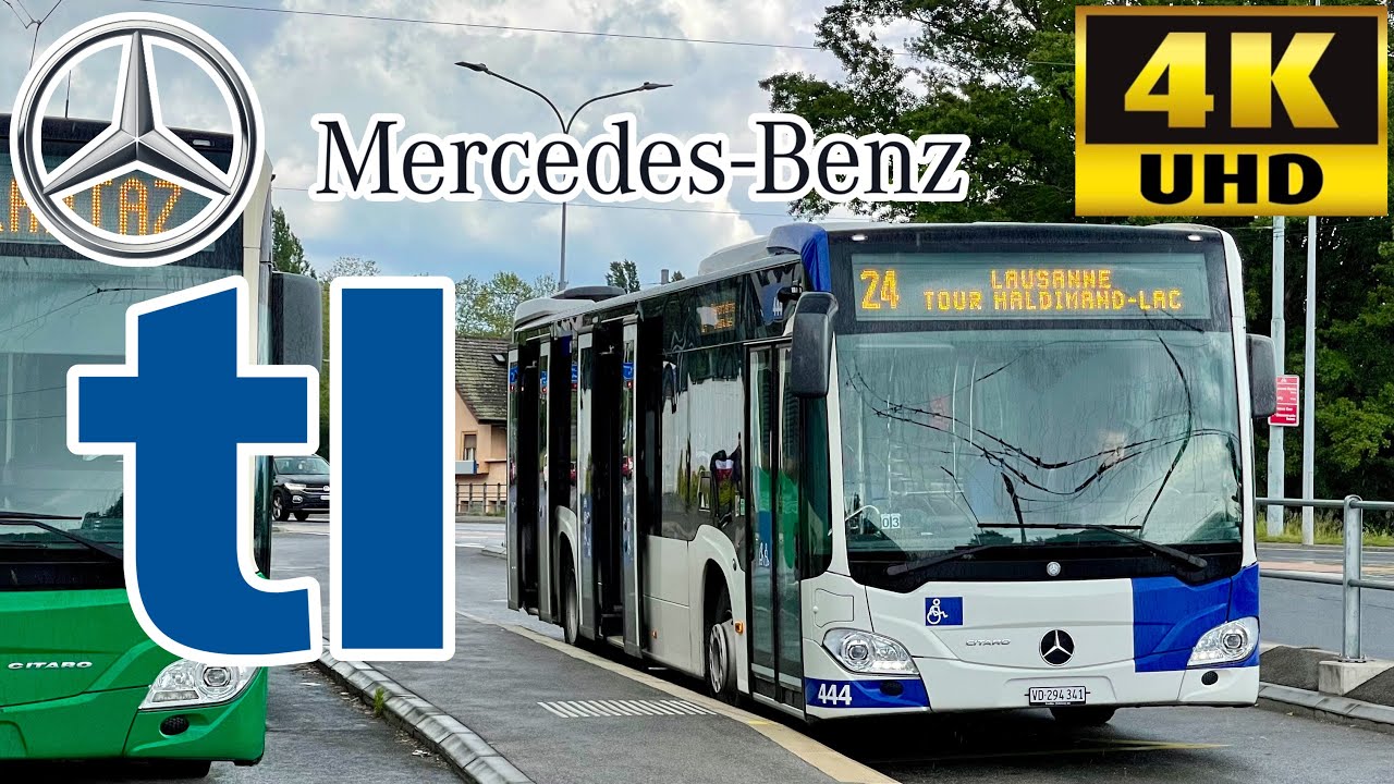 [Transport Lausanne: 24 Bourdonnette to Tour Haldimand-Lac] Mercedes-Benz Citaro C2 Hybrid Bus Swiss