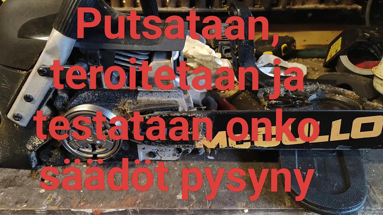 McCulloch cs 35 testaus ja putsaus
