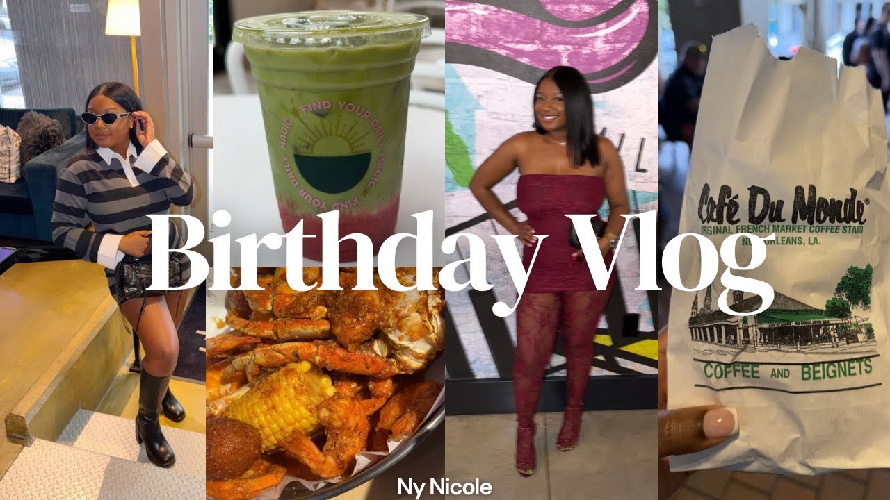 My NOLA Birthday Vlog 🎂 | Aloft Hotel, Matcha Magic, Café Du Monde & Spicy Mango