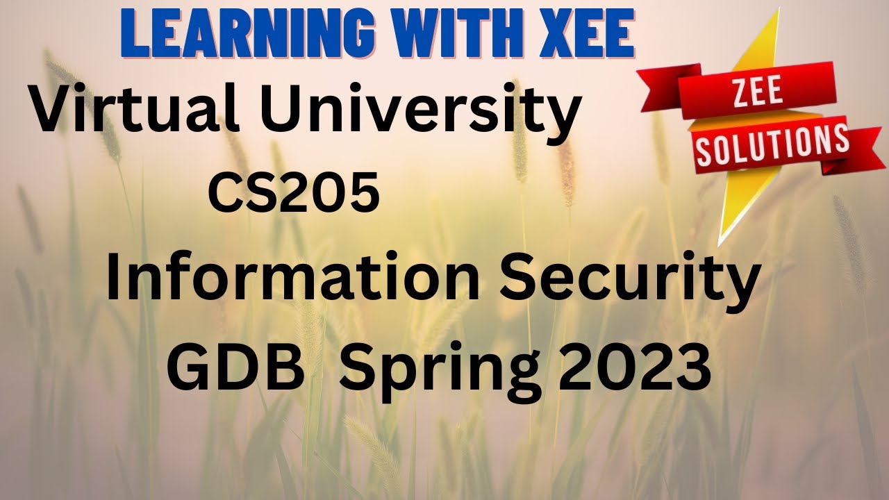 CS205 GDB Spring 2023 Virtual University of Pakistan