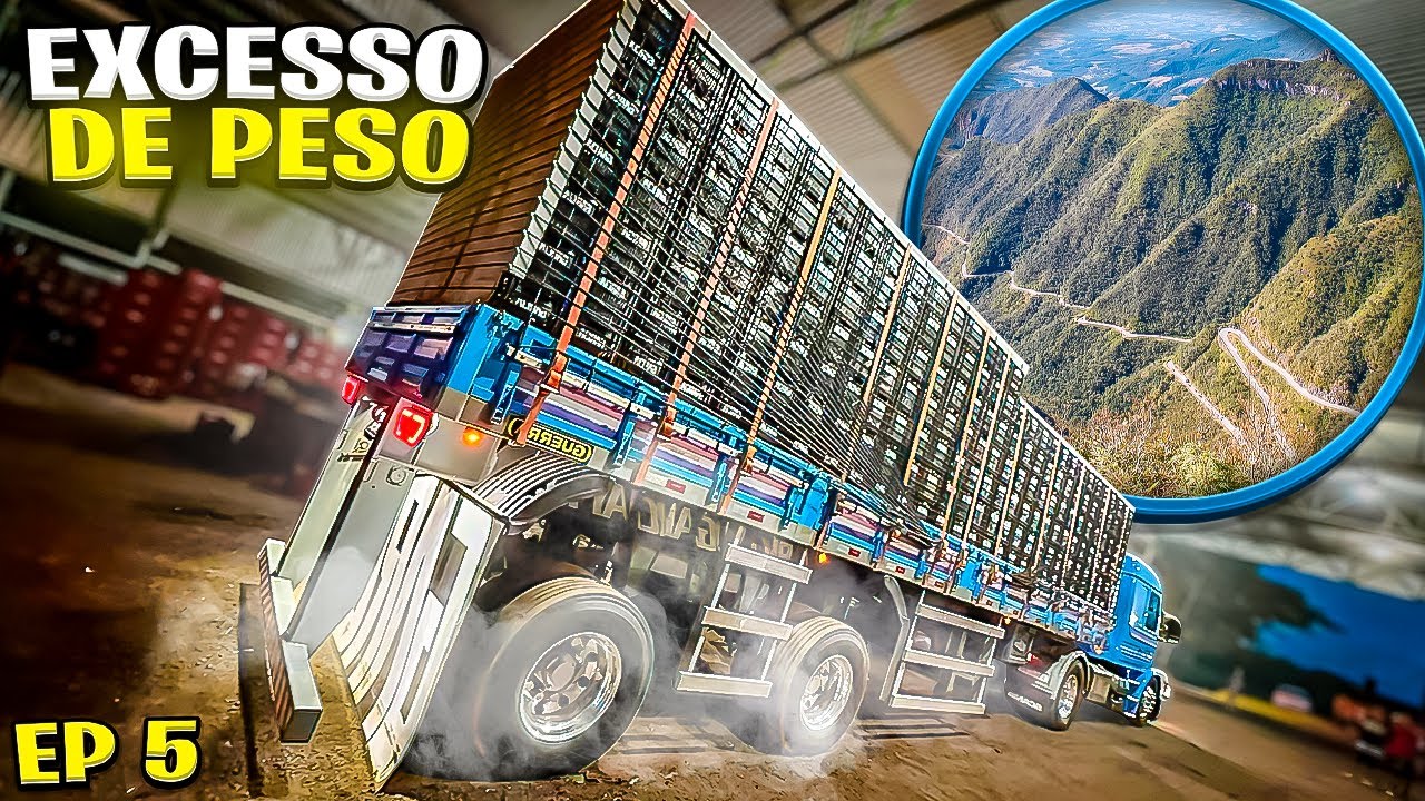 DESCENDO A SERRA CARREGADO COM 27 TONELADAS DE LIMÃO 😱 EXCESSO DE PESO EP 5