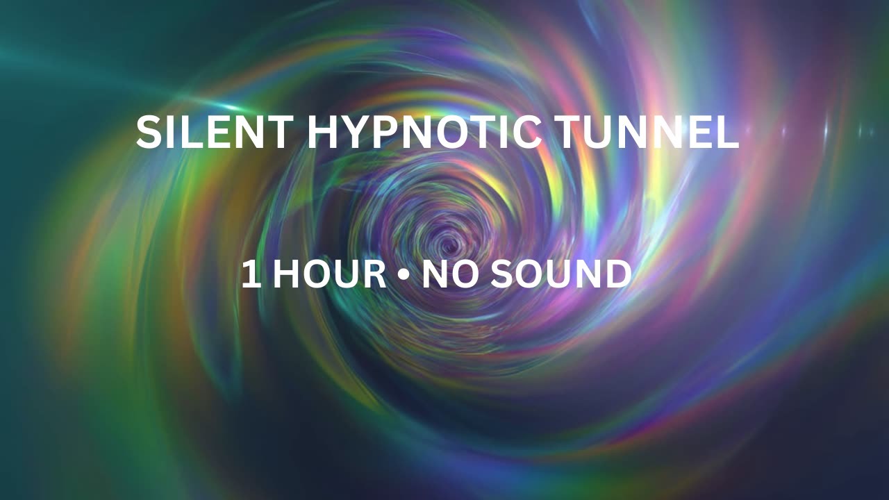 Hypnotic Vortex Tunnel (1 Hour) | Silent Visual for Focus, Calm & Relaxation