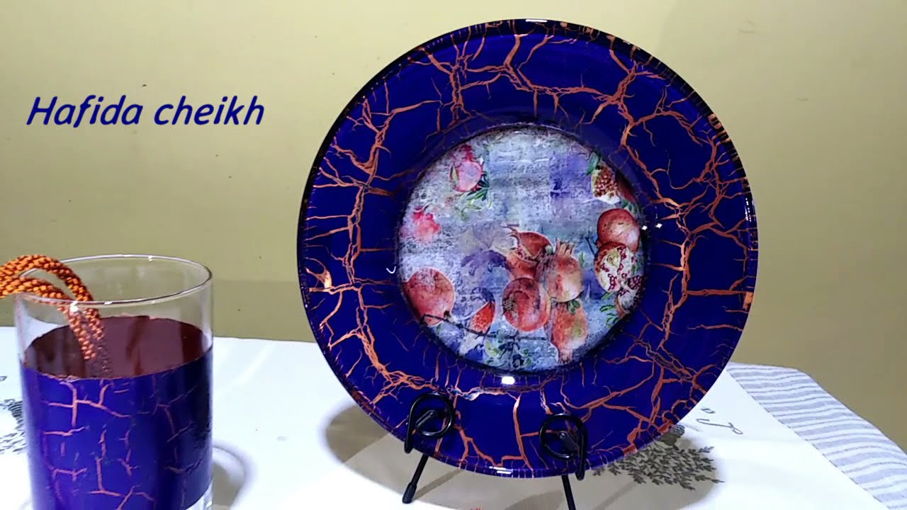 الكراكلي كروكو/ الديكوباج على الزجاج Diy/Craqueler croco sur verre