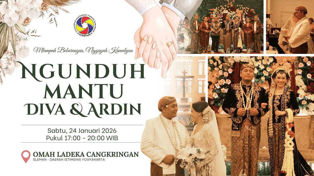 LIVE STREAMING | NGUNDUH MANTU : Ardin & Diva | Sabtu, 24/01/26, 17:00 WIB | Omah Ladeka Cangkringan