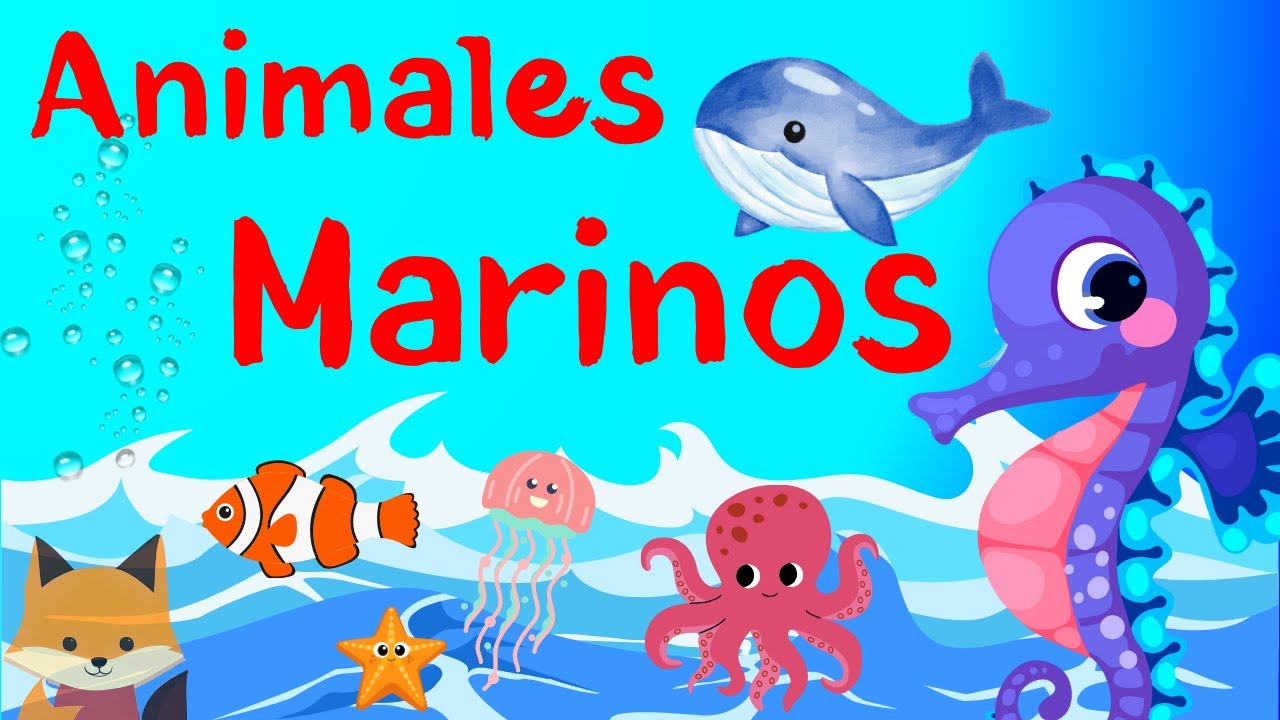 Aprende los nombres y sonidos de los animales marinos de una forma divertida para los niños pequeños