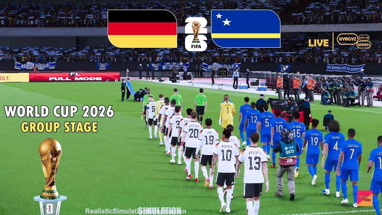 GERMANY vs CURACAO | FIFA World Cup 2026 Group Stage | Full Match Simulation & Prediction PES 2021