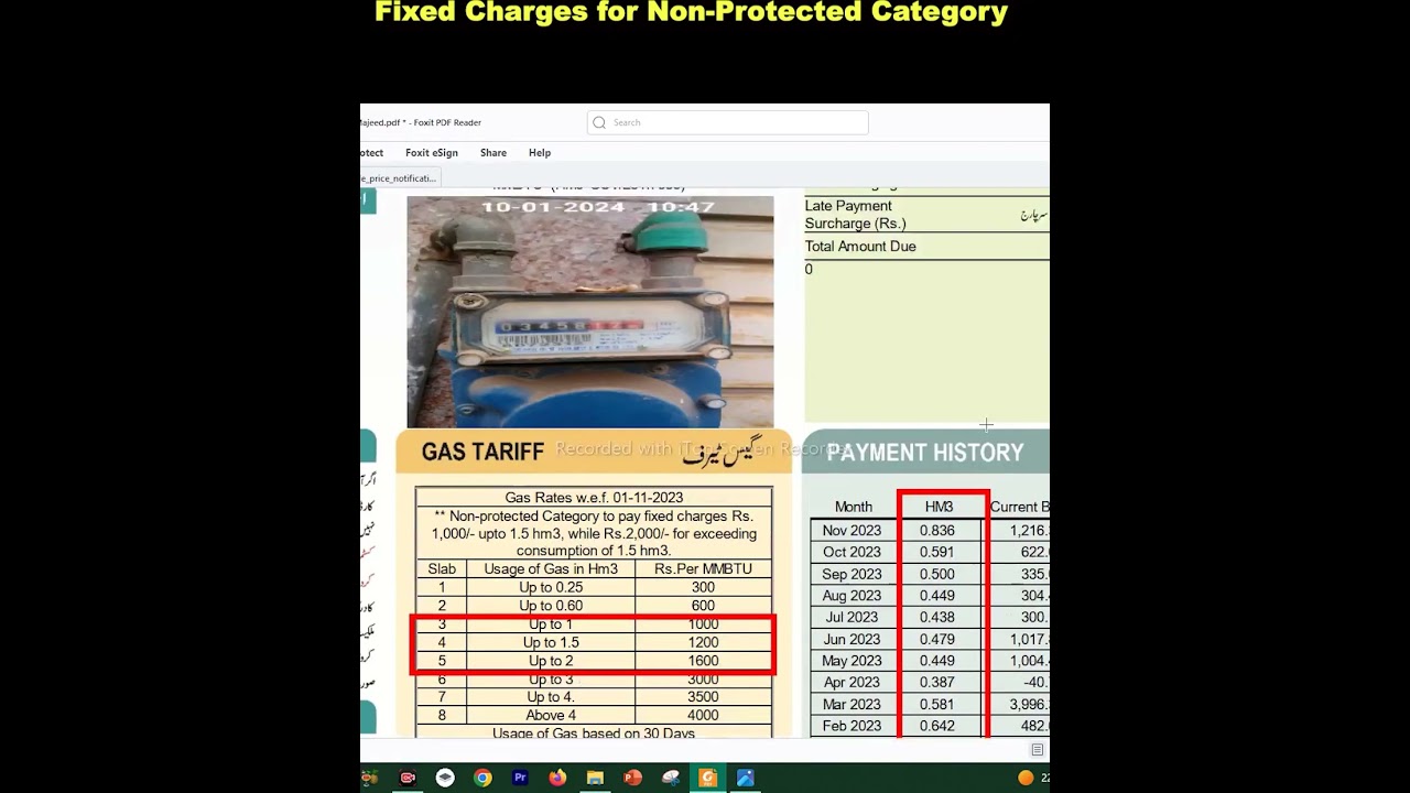 654. Fixed Charges for Non-Protected Category|SNGPL|SSGC|Fixed Charges in Gas Bill
