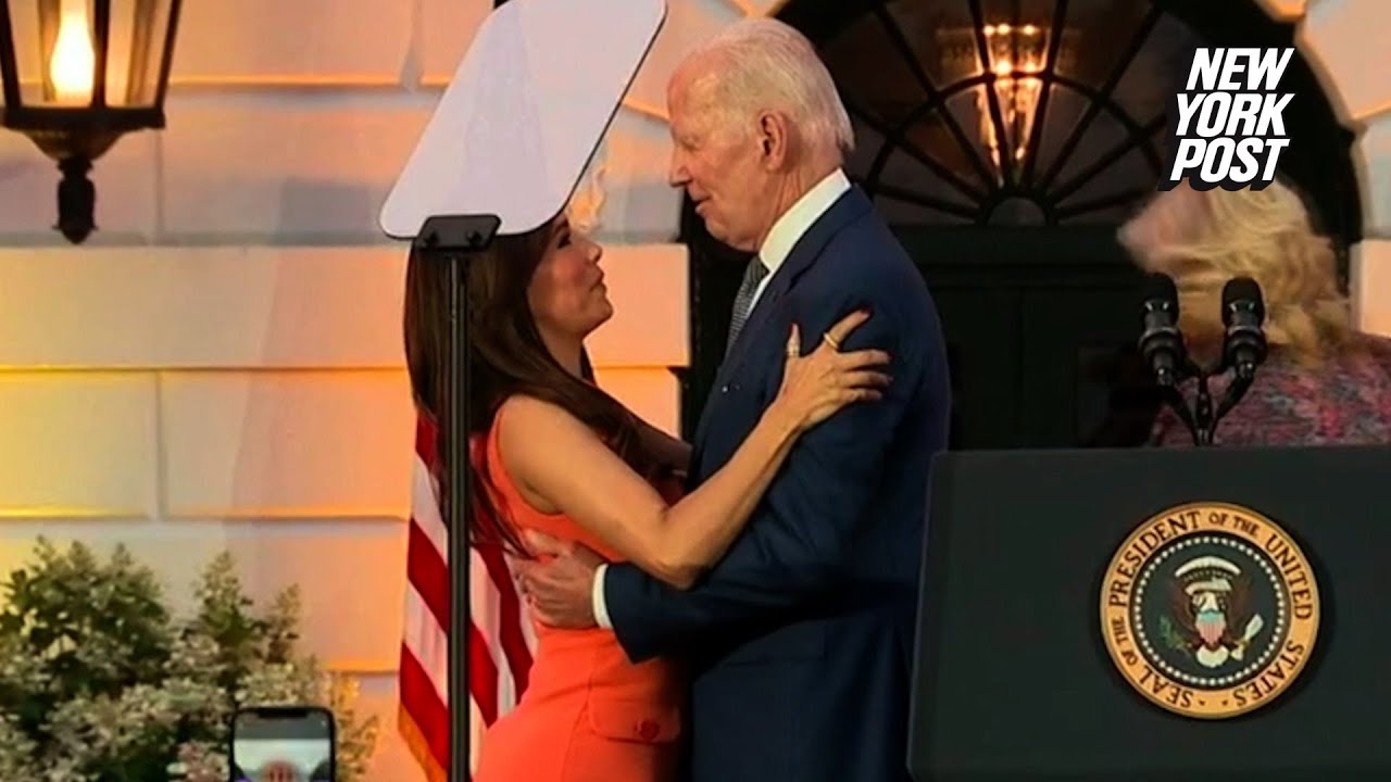 Biden raises eyebrows with Eva Longoria embrace at &lsquo;Flamin&rsquo; Hot&rsquo; show