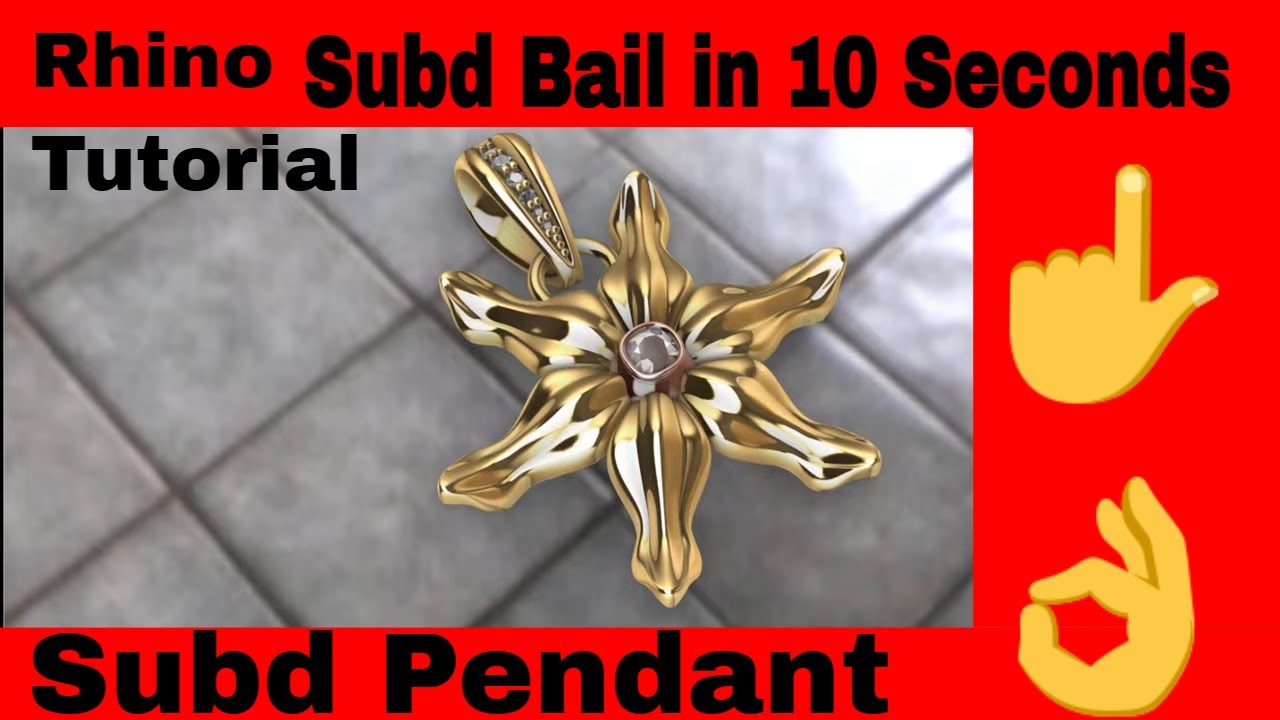 subd pendant bail in 10 seconds jewellery cad design in rhino 3d rhino tutorial