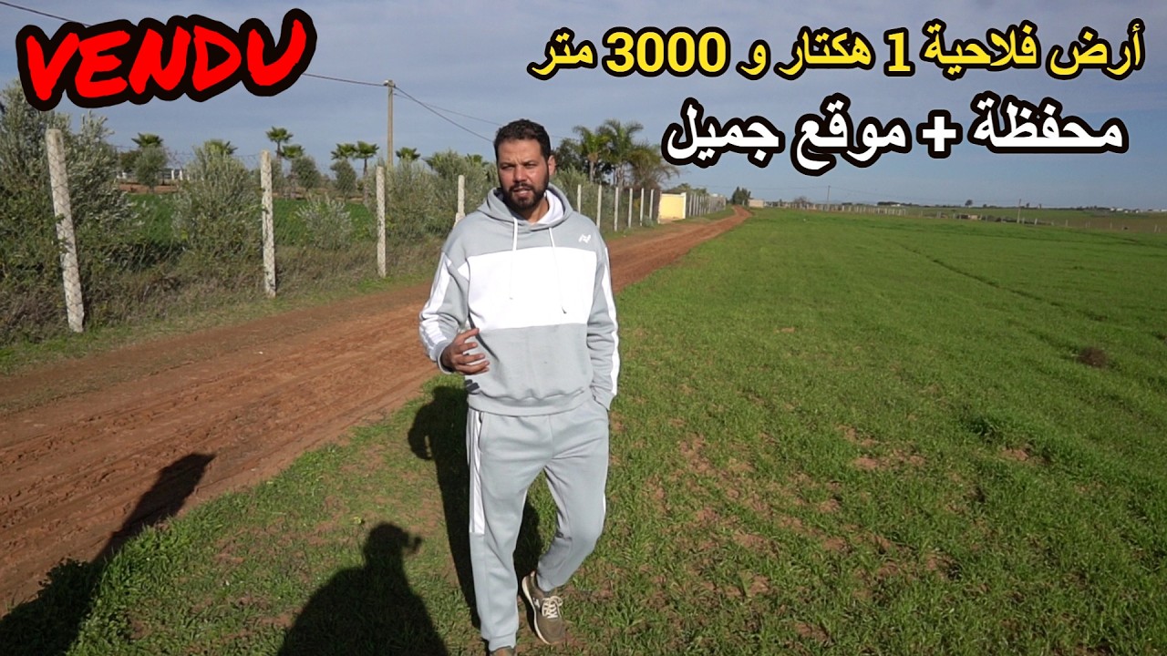 ✨ أرض فلاحية 1 هكتار و 3000 متر مربع محفظة بموقع جميل وتربة جميلة قرب الفيرمات✨ بين تيفلت والخميسات