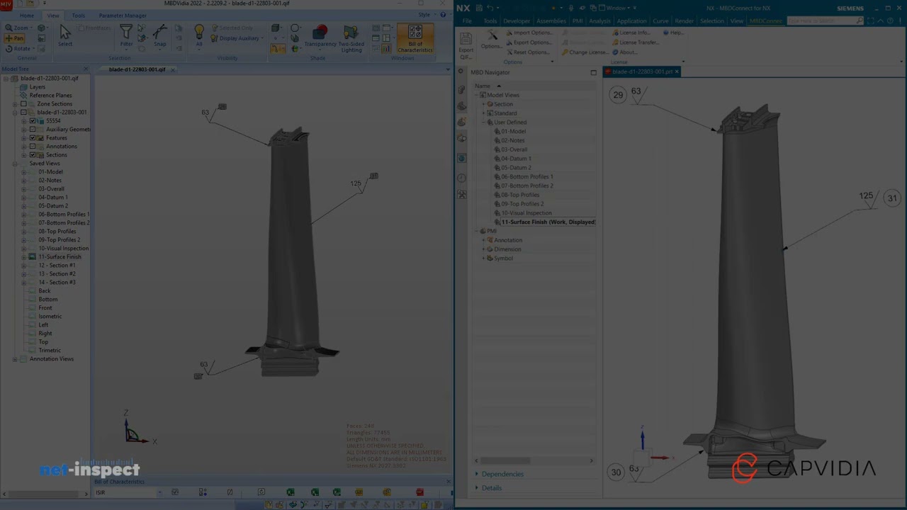 MBD First Article Inspection Reporting with QIF & Net-Inspect