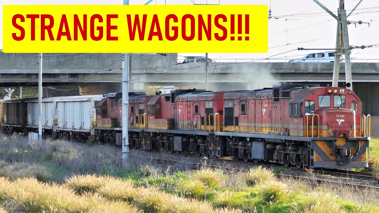 Unusual wagon design on this Freight Train!
