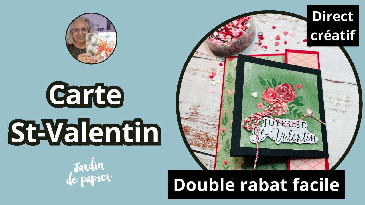 Carte de St-Valentin à double rabat | Tutoriel Stampin’ Up! facile et élégant