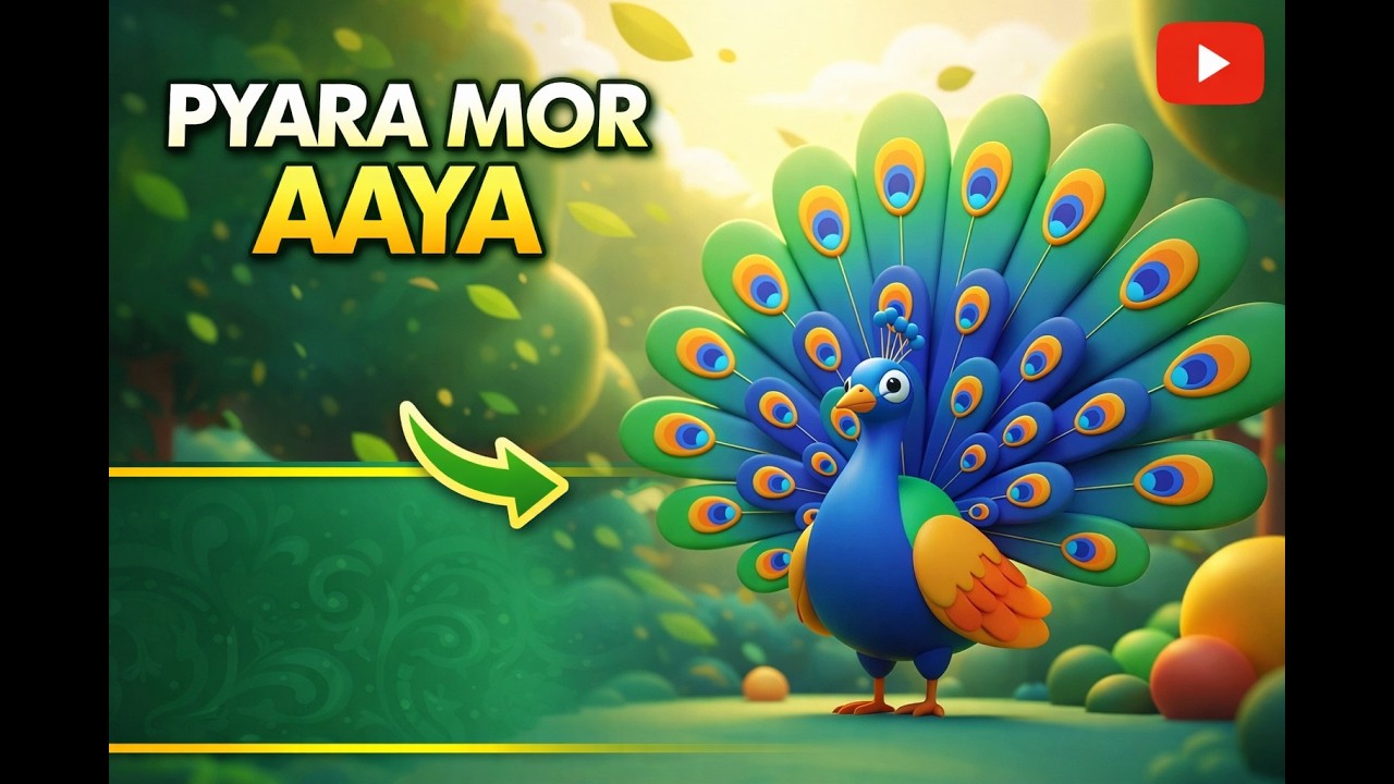 Pyara Mor Aaya 🦚 | Kids Song | Animated Cartoon for Children 🎵 | chotu KIDS planet