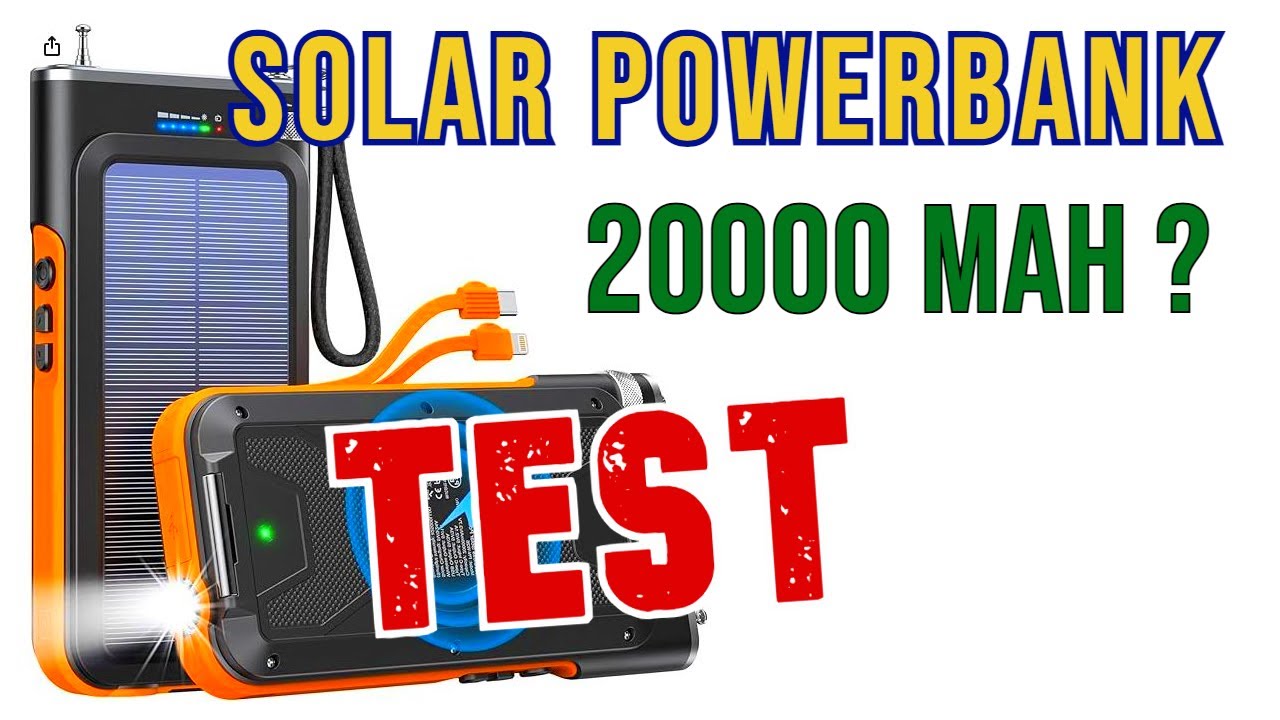 BLAVOR Solar Powerbank Test 20000 mAh mit UKW Radio, kabelloses QI Schnellladen, Solaranlage