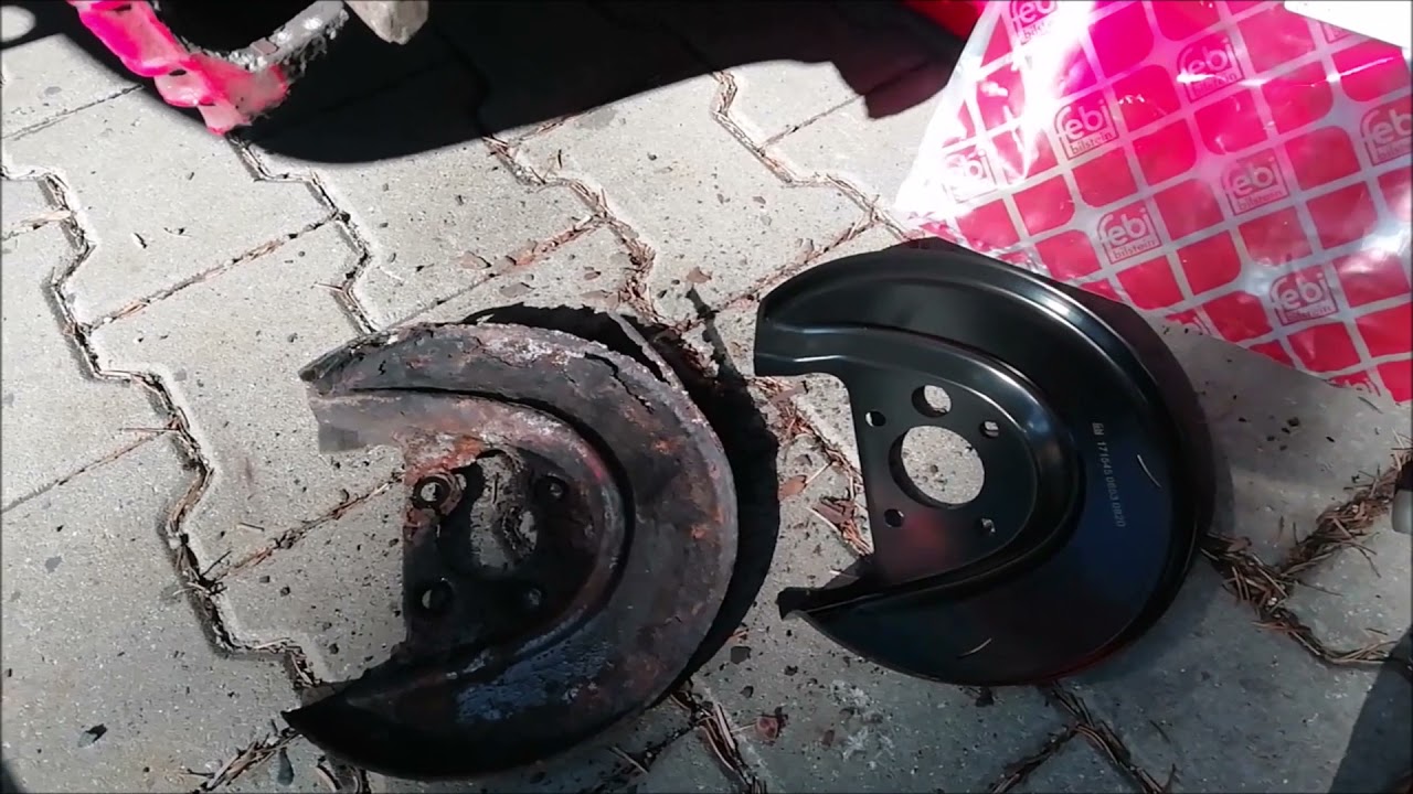 Výměna zadního ochranného plechu kotouče na O1+kotouče 230mm.