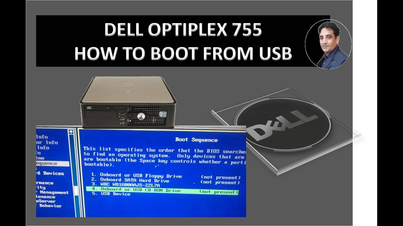 Dell Optiplex 755 How to Boot from Windows Bootable USB