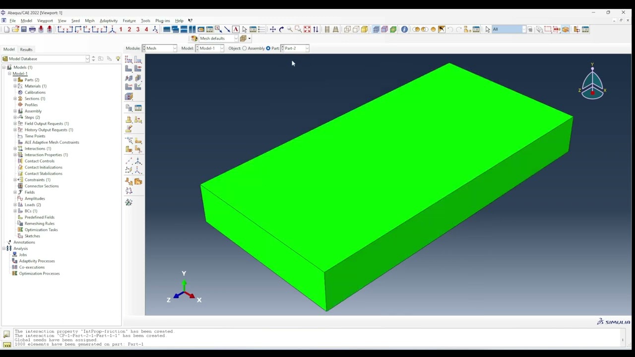 Abaqus frictional contact