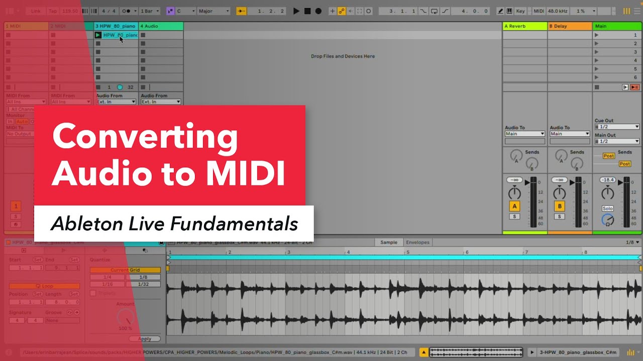 Ableton Live: Преобразование аудио в MIDI | Создание музыки | Berklee Online | Эрин Барра