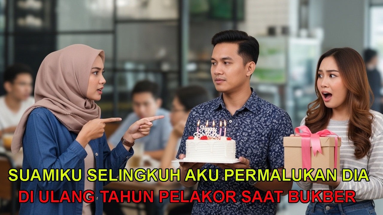 KU PERMALUKAN SUAMI DI ULANG TAHUN PELAKOR SAAT BUKBER PUASA DI SEBUAH KAFE