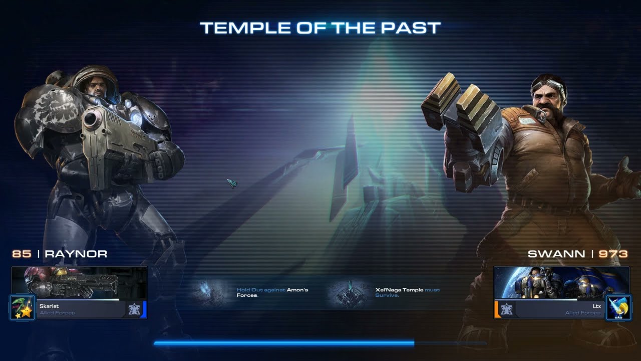 Starcraft II Co-Op: RAYNOR | 85 & SWANN | 973 - Mission - TEMPLE OF THE PAST - BRUTAL
