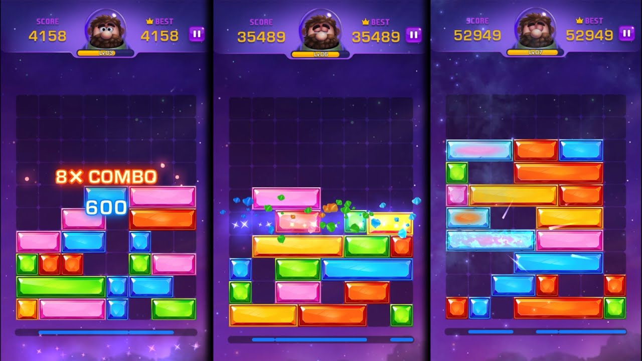 Jewel Sliding Block Puzzle Gameplay Walkthrough ios Android app