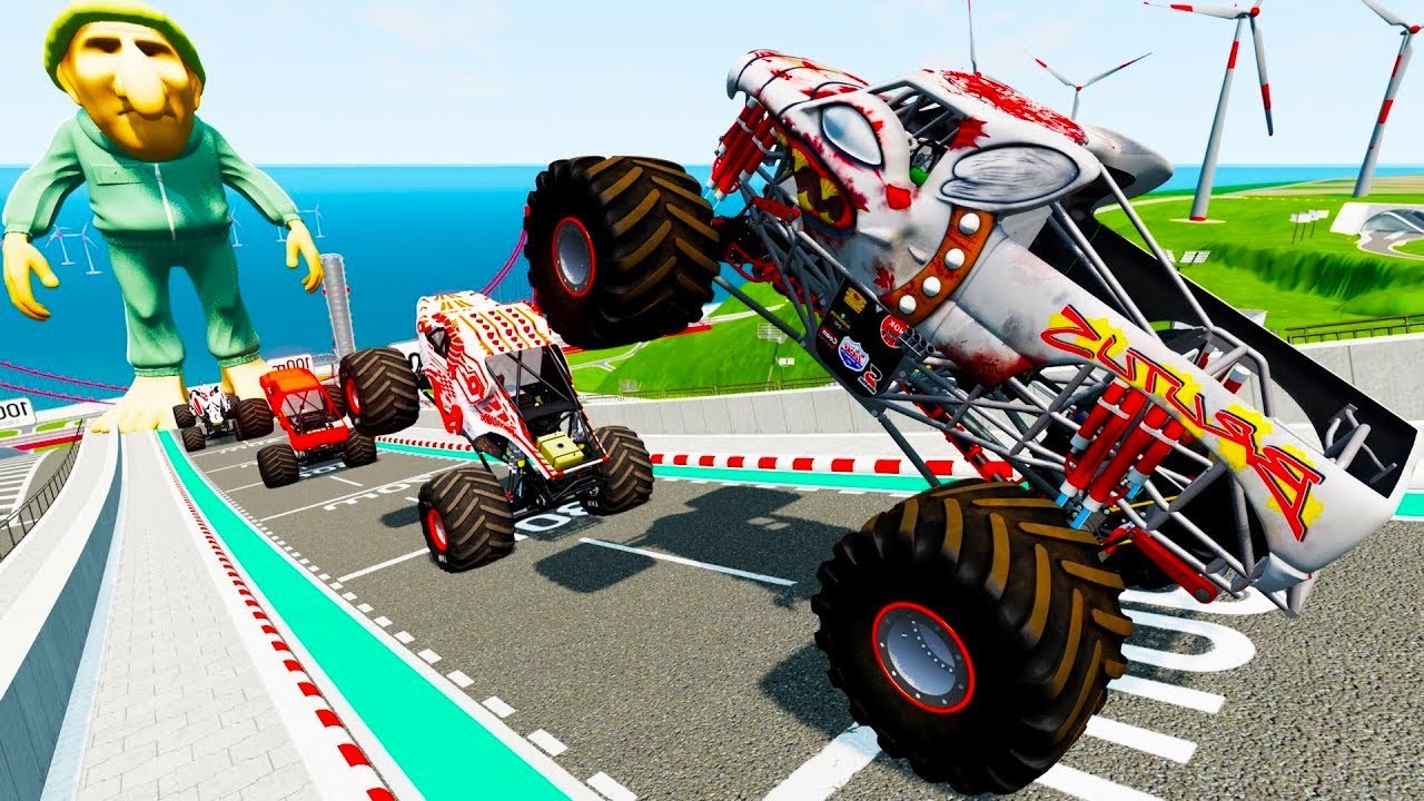 Monster Truck Madness! 🚀 High-Speed Jumps & Realistic Soft-Body Crashes | BeamNG.drive #003