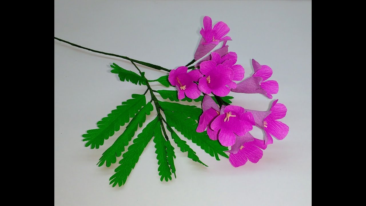 How to make Crepe paper flowers Jacaranda (flower # 245)